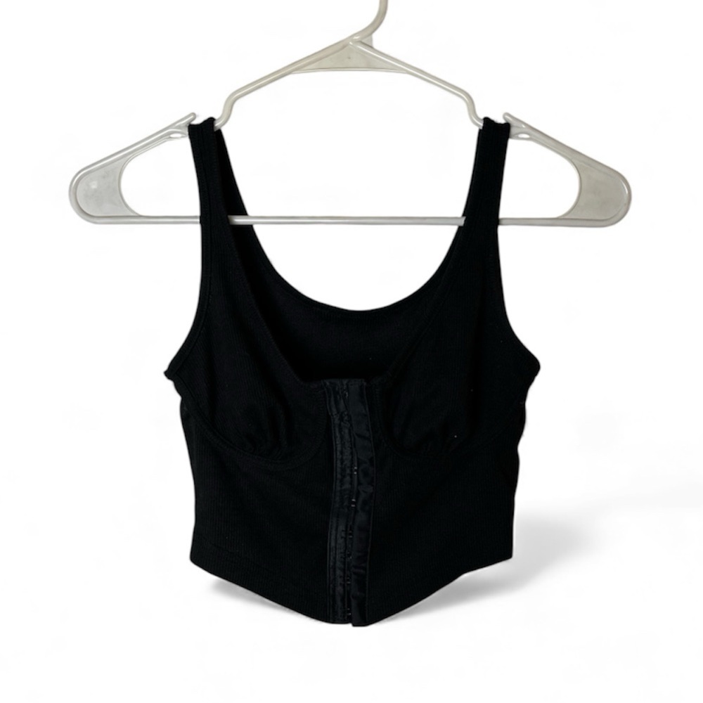Black Corset Crop Top
